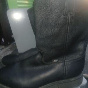 Justin Boots Black Leather Men's Shoes